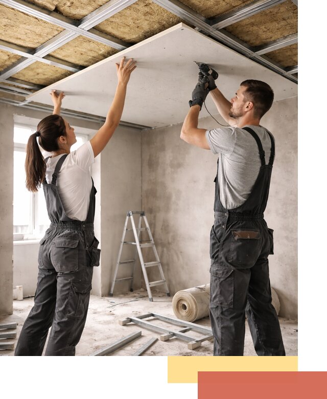 Звукоизоляция потолка из ГКЛ в Набережных Челнах профессионально и надежно