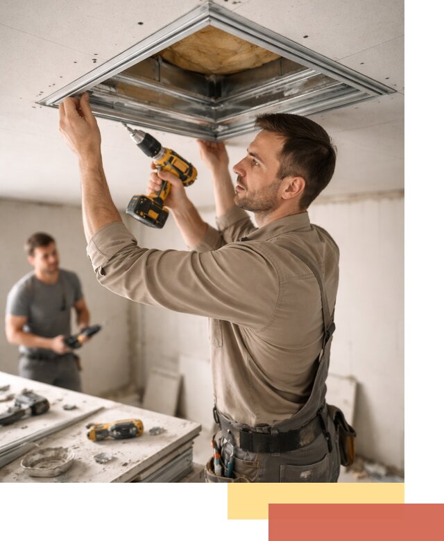 Монтаж люка в потолок из ГКЛ в Набережных Челнах