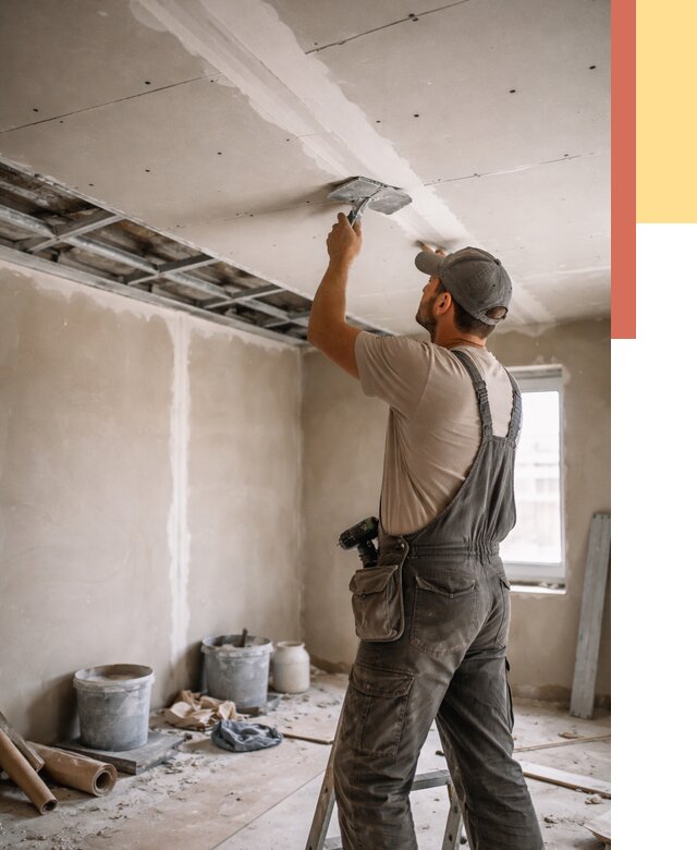 Ремонт потолка из гипсокартона в Набережных Челнах от 660 руб./м² — быстро и недорого | ОТДЕЛОЧНИК-Нбр