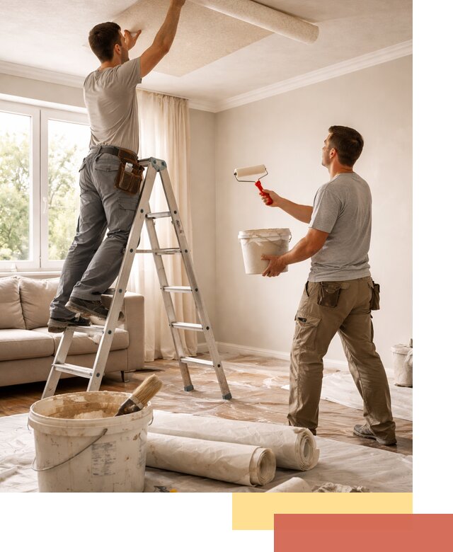 Поклейка обоев на потолок в Набережных Челнах — качественно и быстро