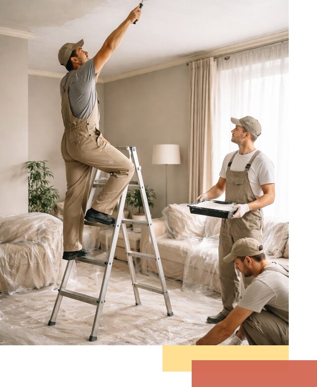 Покраска потолков акриловой краской в Набережных Челнах качественно и быстро