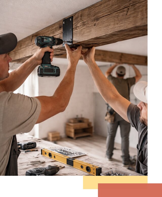 Монтаж декоративных потолочных балок в Набережных Челнах