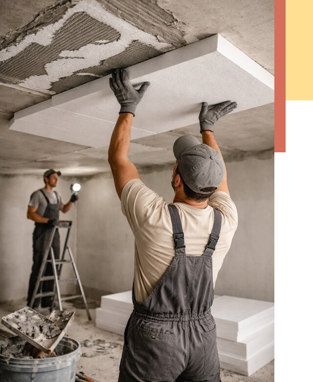 Утепление потолка пенопластом в Набережных Челнах от 4571 руб/м2 — недорого и быстро | ОТДЕЛОЧНИК-Нбр