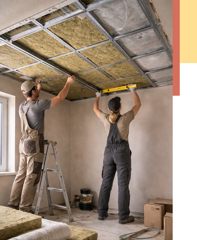 Шумоизоляция потолка в Набережных Челнах от 1270 руб. под ключ — услуги ОТДЕЛОЧНИК-Нбр