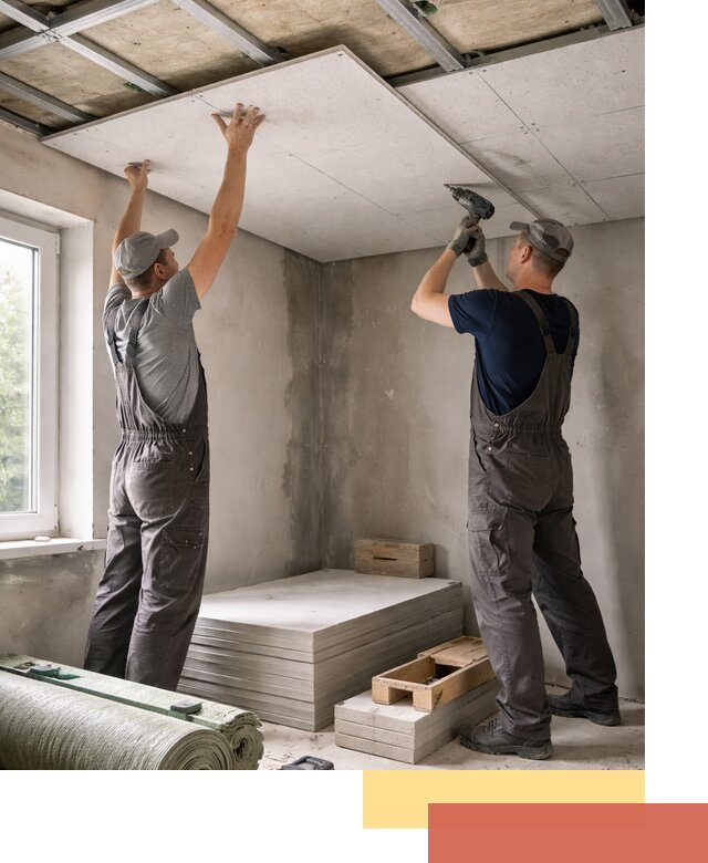 Шумоизоляция потолка панелями ЗИПС в Набережных Челнах